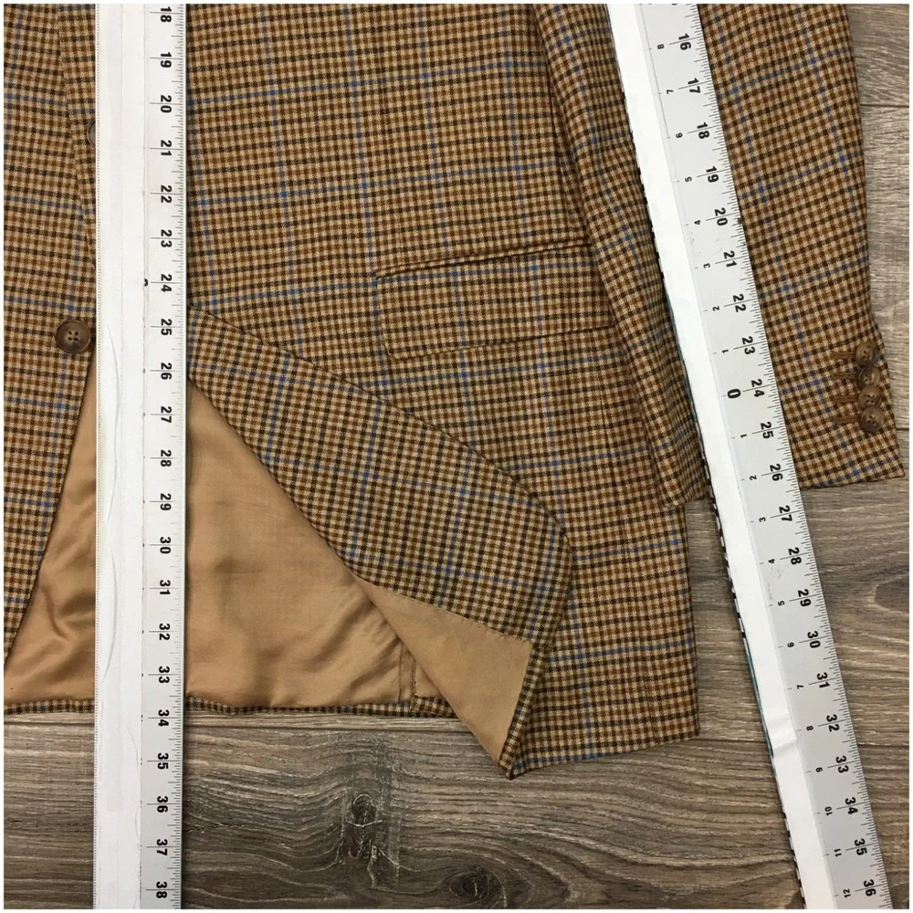 ERMENEGILDO ZEGNA Mens Blazer Sport Coat Casual Jacket Size 46L Wool Suit - Picture 9 of 12